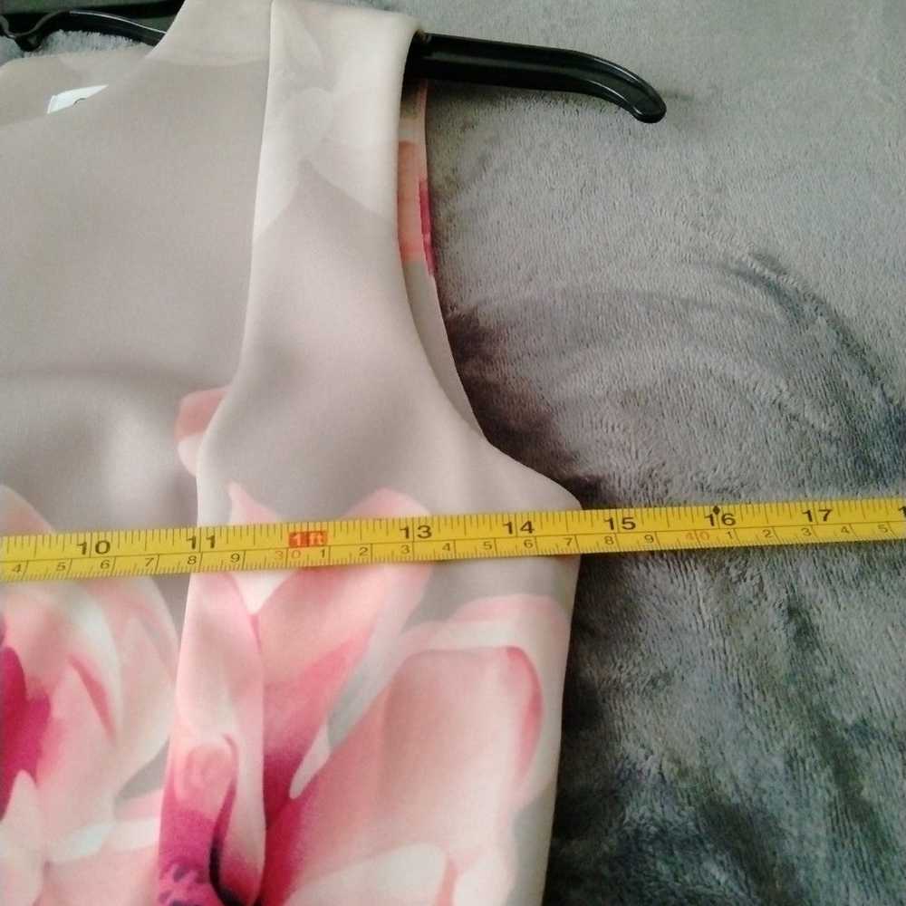 Calvin Klein beige/pink floral sheath dress Size 0 - image 5