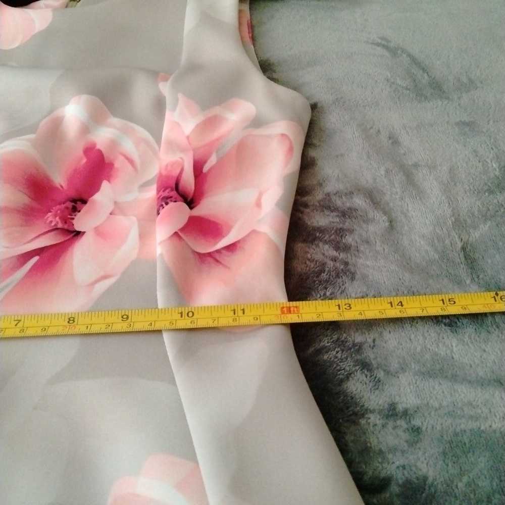 Calvin Klein beige/pink floral sheath dress Size 0 - image 6