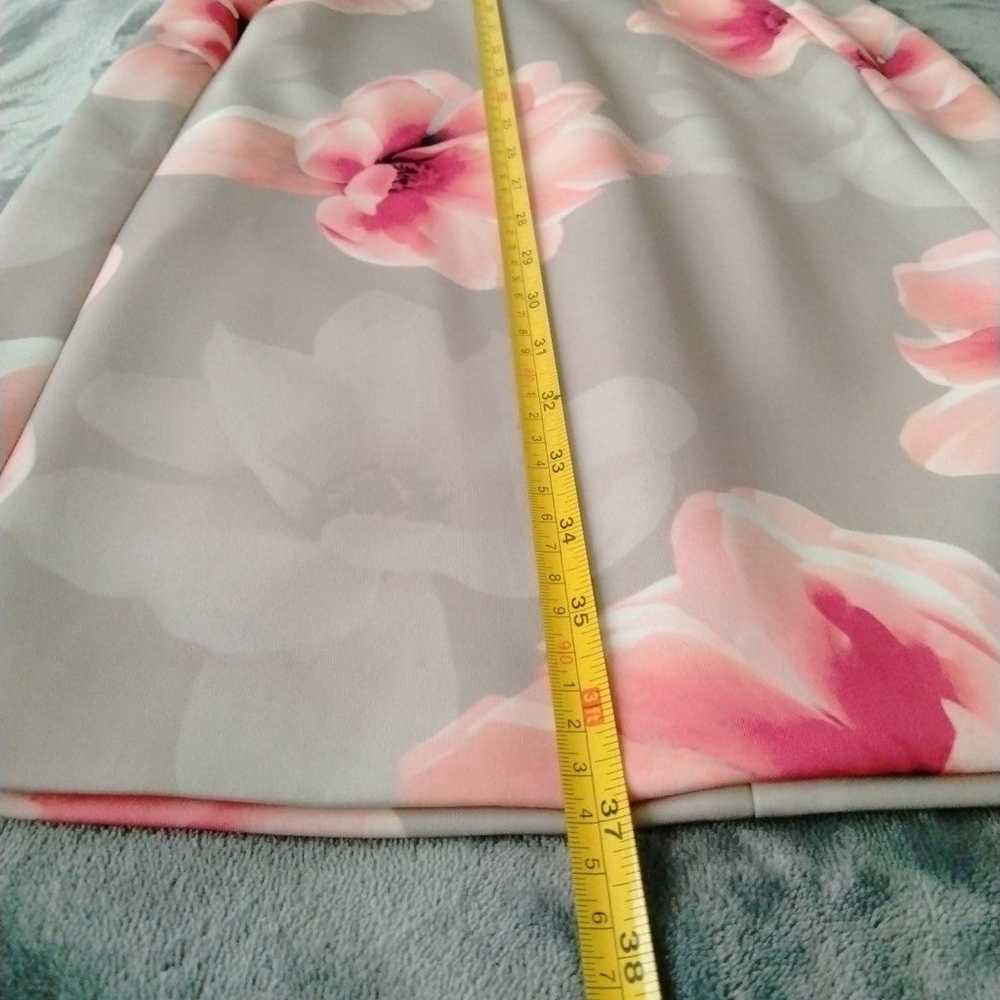 Calvin Klein beige/pink floral sheath dress Size 0 - image 8