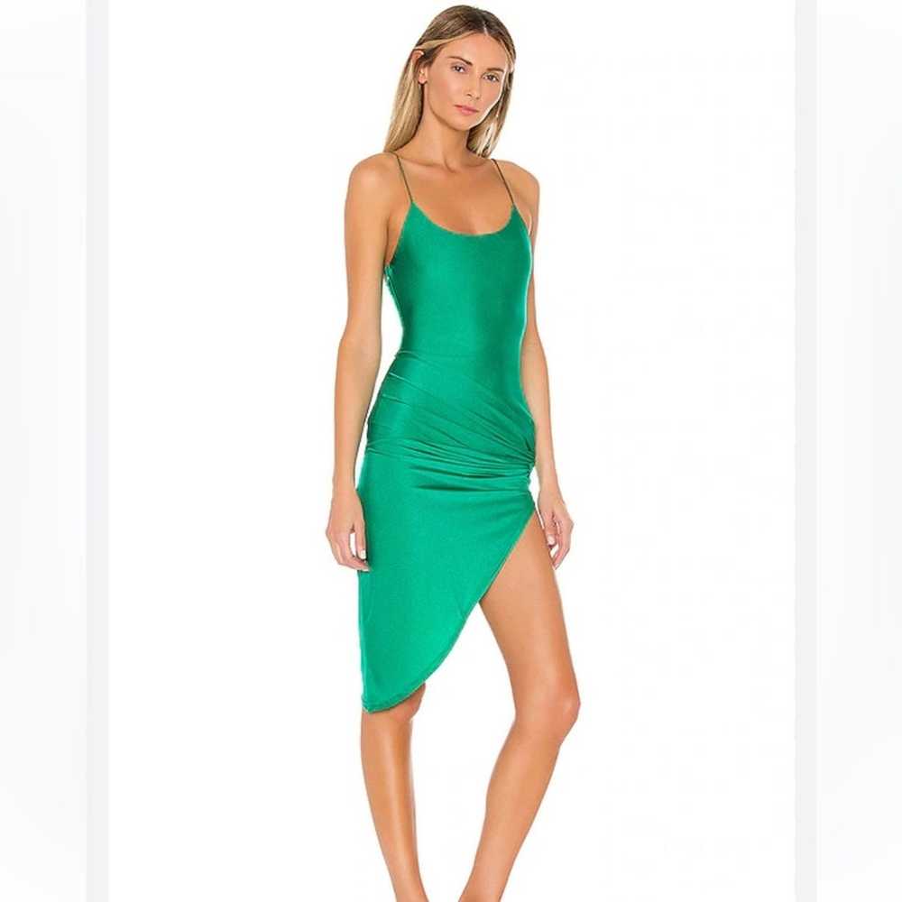 Superdown Eva Twisted Slit Dress in Green, size X… - image 2
