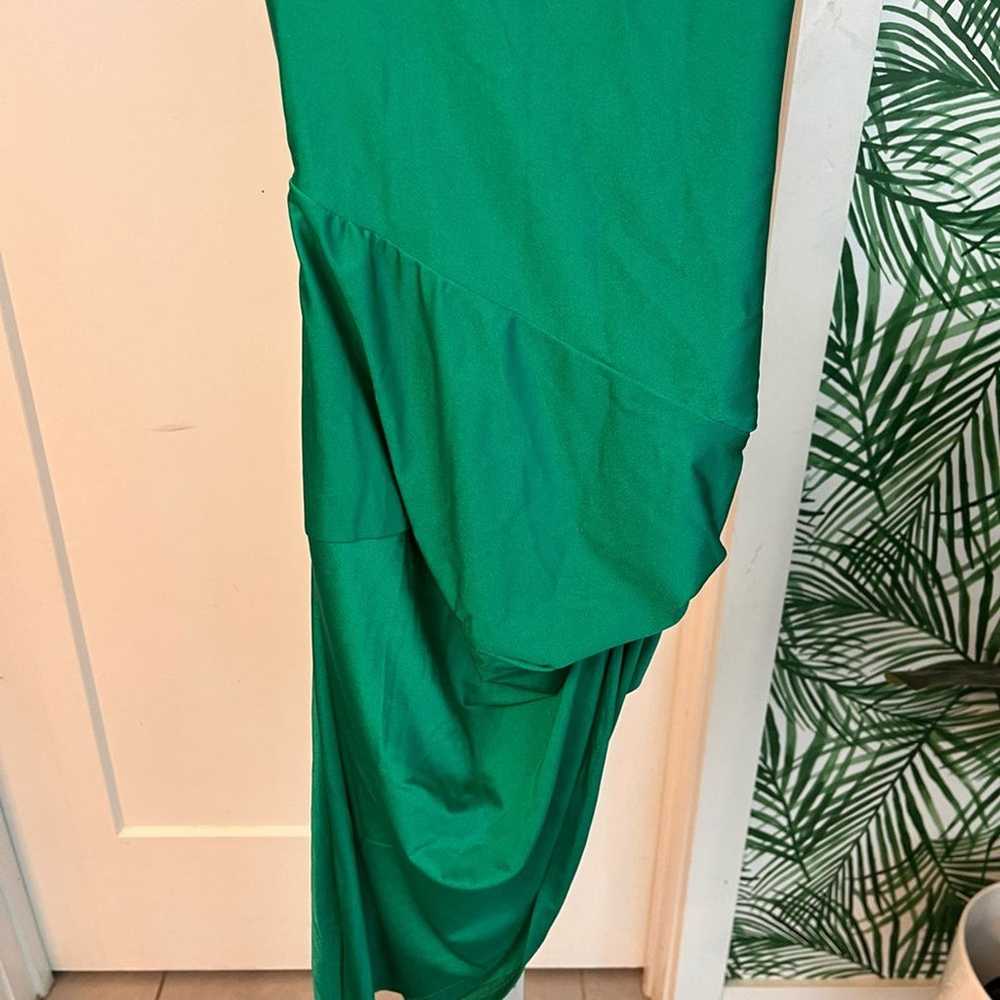 Superdown Eva Twisted Slit Dress in Green, size X… - image 5
