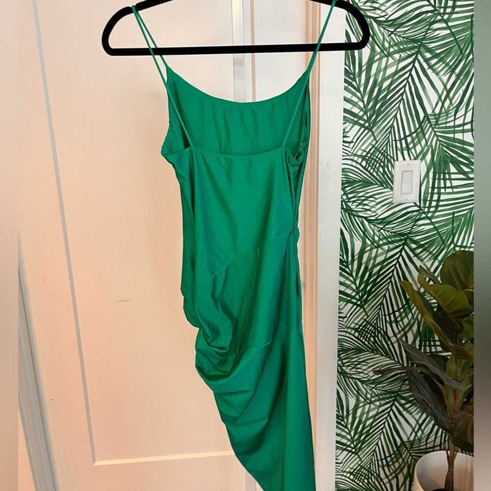 Superdown Eva Twisted Slit Dress in Green, size X… - image 6