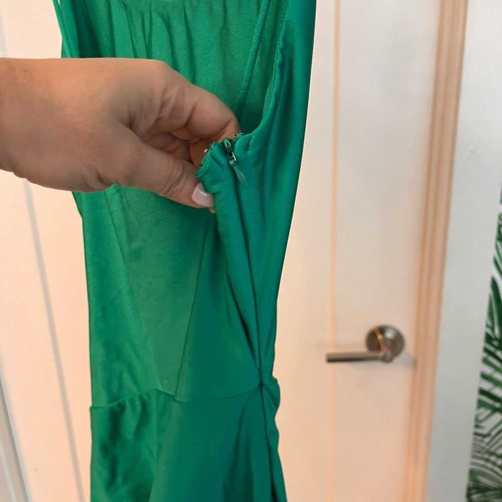 Superdown Eva Twisted Slit Dress in Green, size X… - image 7