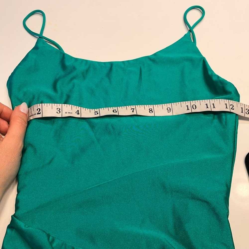 Superdown Eva Twisted Slit Dress in Green, size X… - image 8