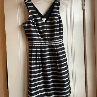 Black and silver Jcrew striped party dress - image 1