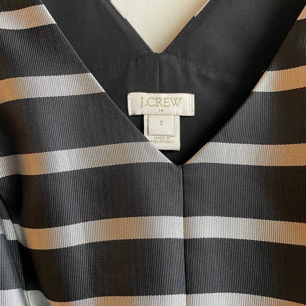 Black and silver Jcrew striped party dress - image 3