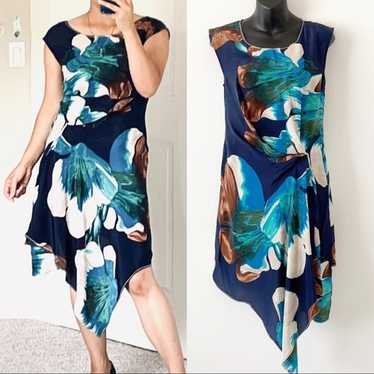 Coquille Anthropologie 100% Silk Floral Dress