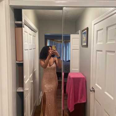 Champagne Sparkly Prom Dress