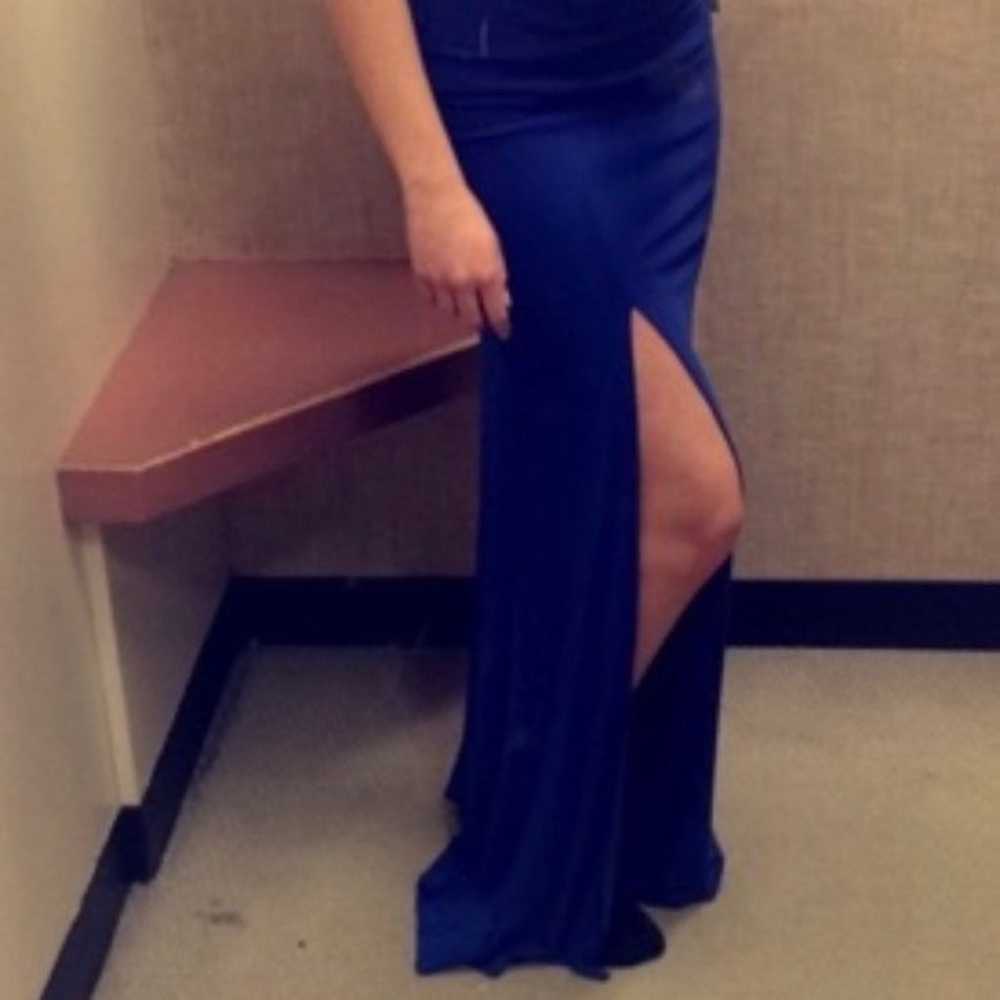 Blue Two-piece Prom/Homecoming Dress w/ Jewels - image 2