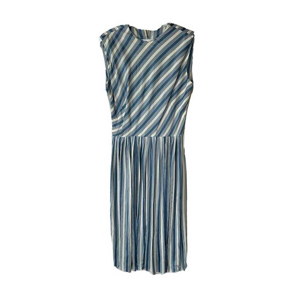 Vintage Womens Small Striped Slinky Sleeveless Su… - image 1