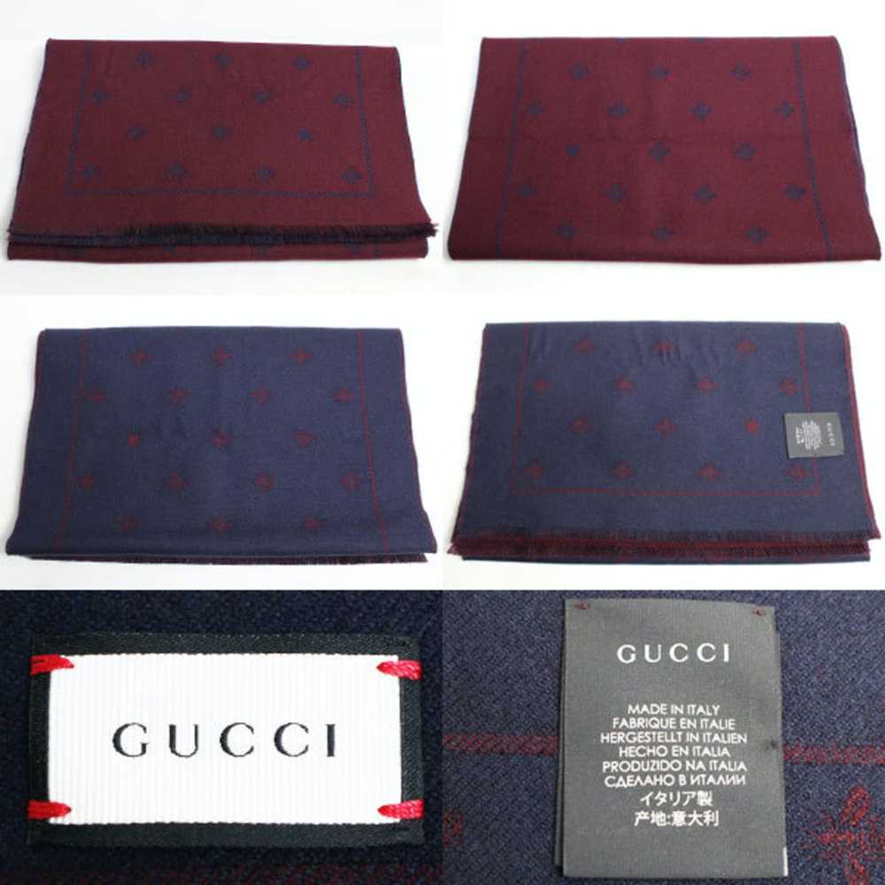 Gucci Gucci Scarf Unisex Bee & Star Wool 100% 430… - image 2