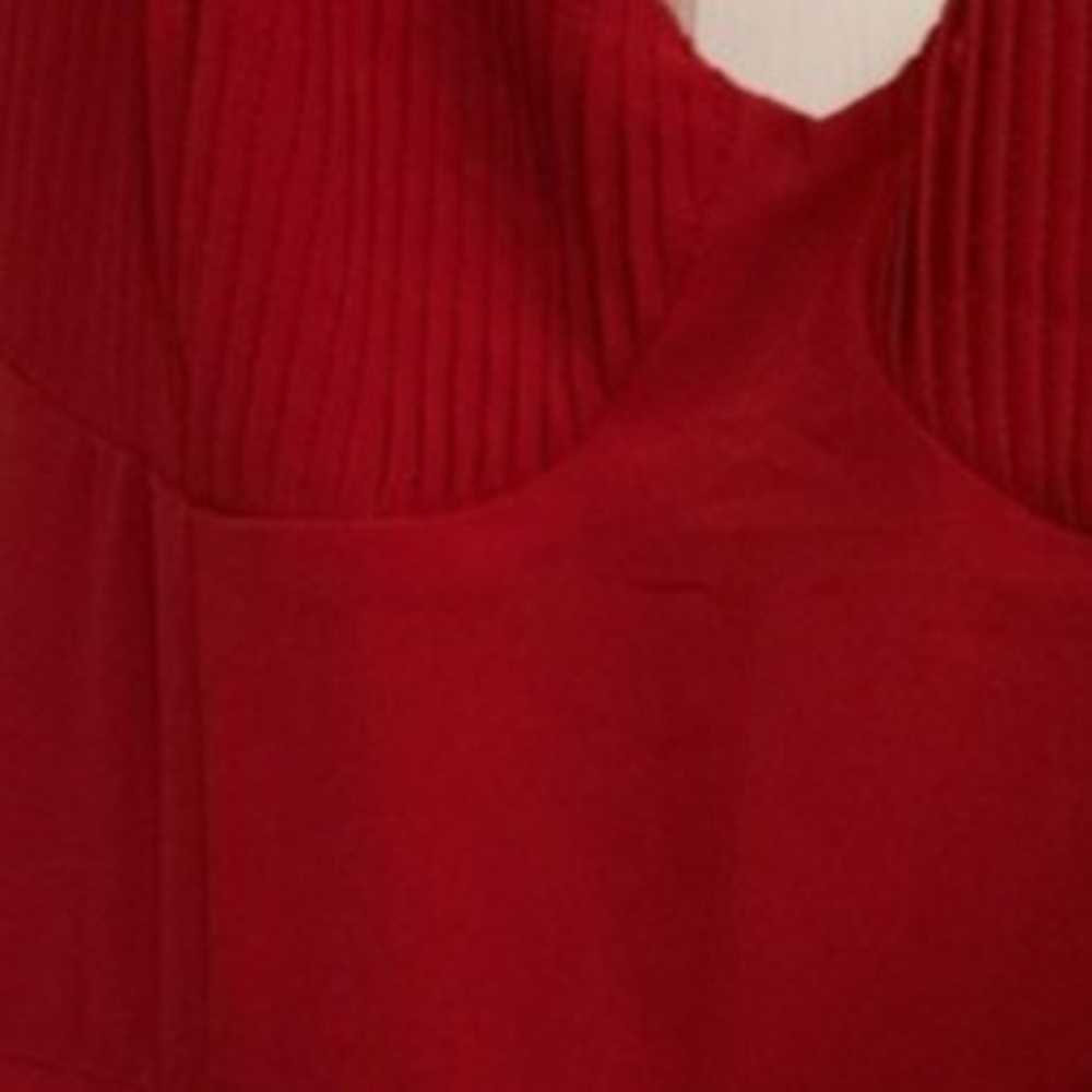 Cause for Commotion Red Pleated Bustier Maxi Dress - image 5