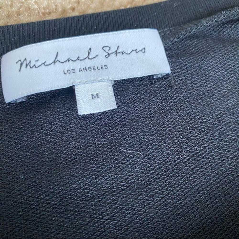 MICHAEL STARS Leather Mix Long Sleeve A-line Mini… - image 6