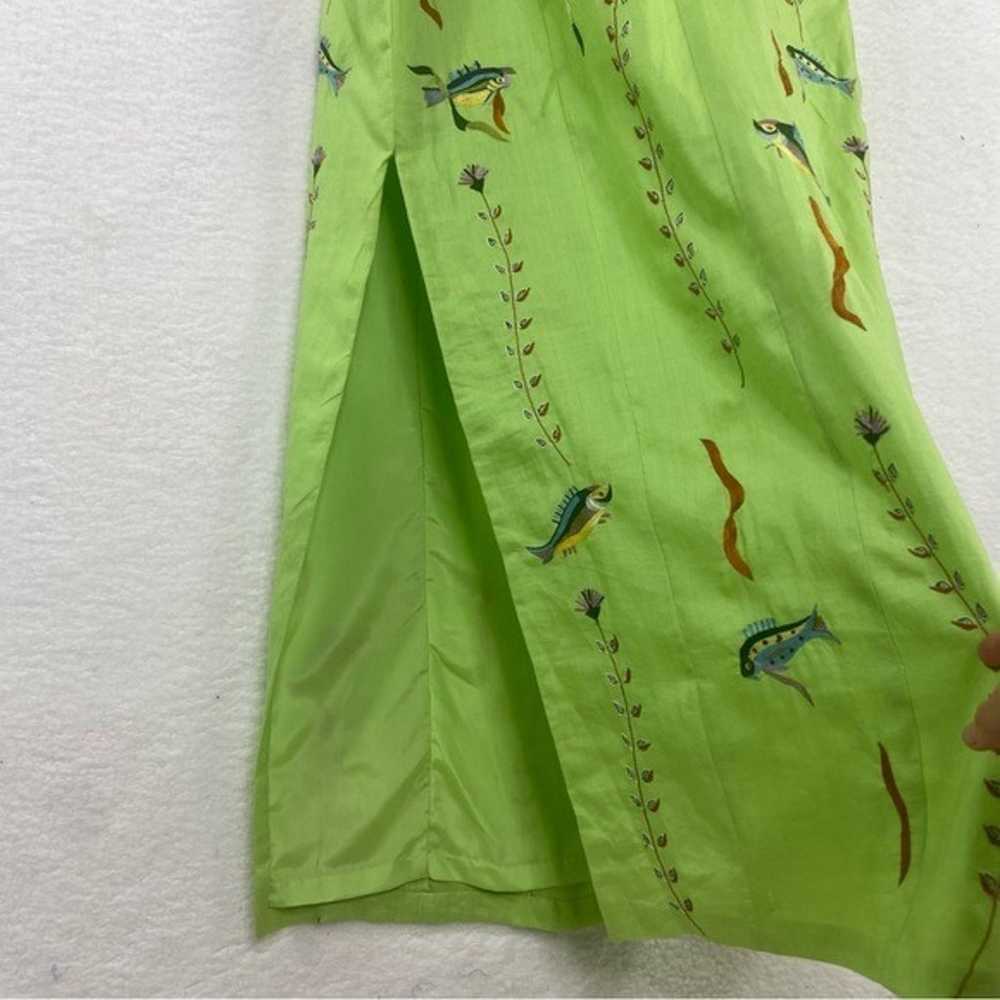Daisy L vintage lime green fish ocean beach dress… - image 3