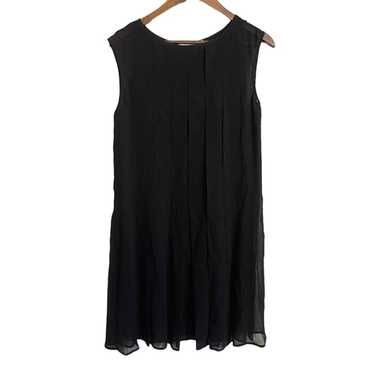 Charles Nolan Womens Black Pleated Sleeveless Shee