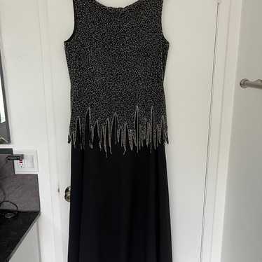 Vintage J Kara beaded sparkly midi evening dress,… - image 1