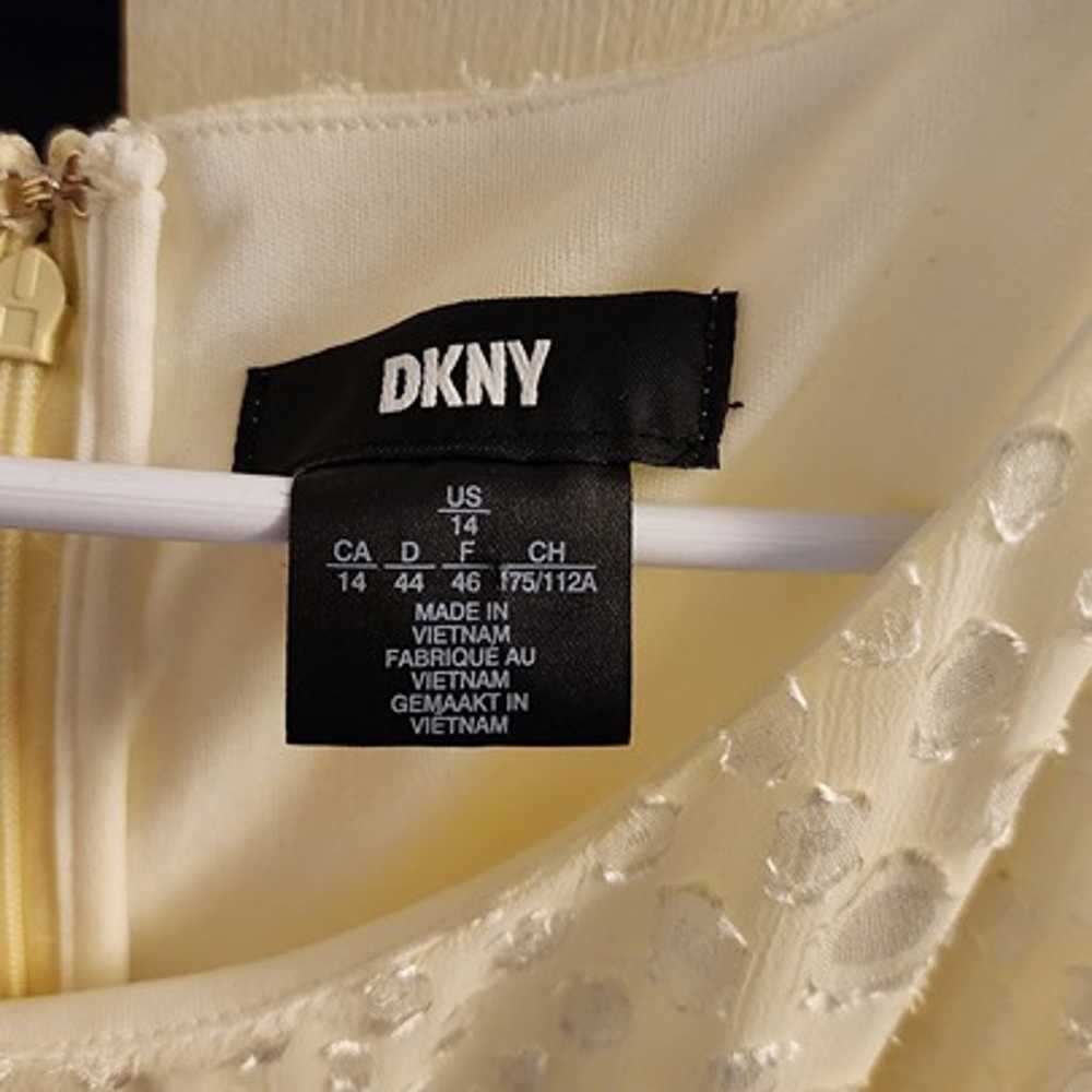 DKNY Women’s Light Cream Ivory Fit &Flare embosse… - image 7