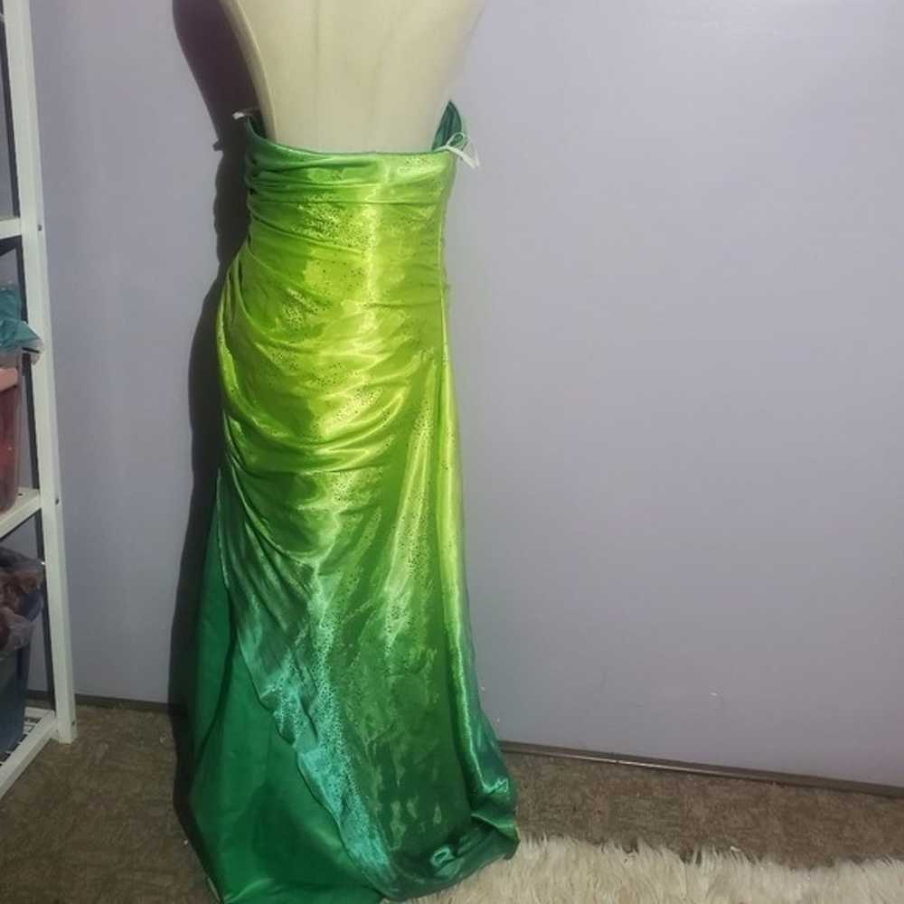 Jump apparel green ombre maxi formal dress size 1… - image 5