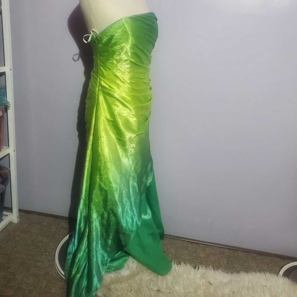 Jump apparel green ombre maxi formal dress size 1… - image 6