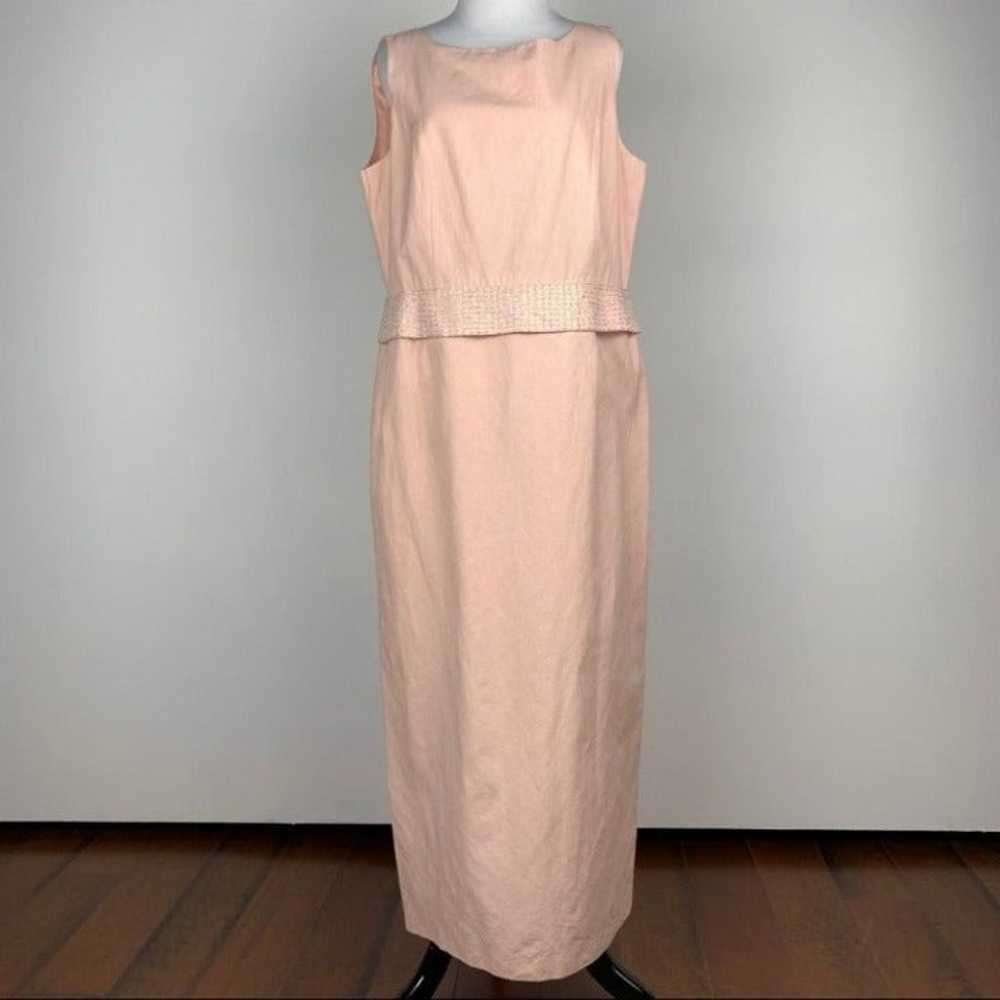 Parisian dress size 12 55% silk 45% linen beaded - image 11