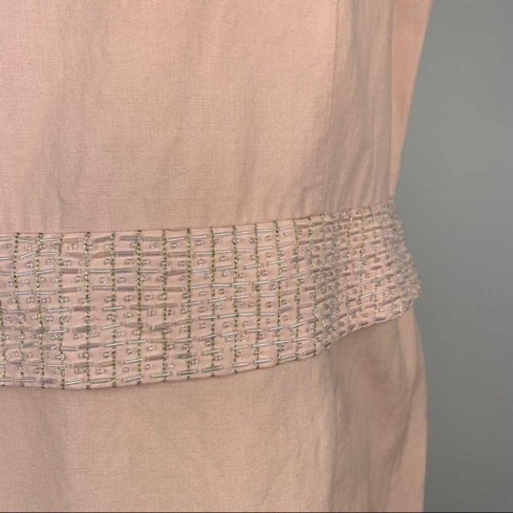 Parisian dress size 12 55% silk 45% linen beaded - image 4