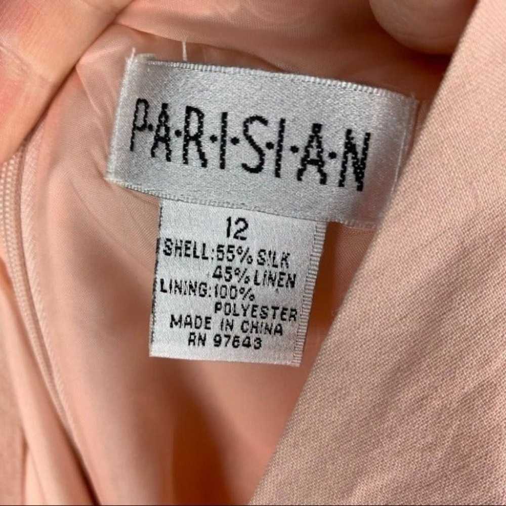 Parisian dress size 12 55% silk 45% linen beaded - image 9