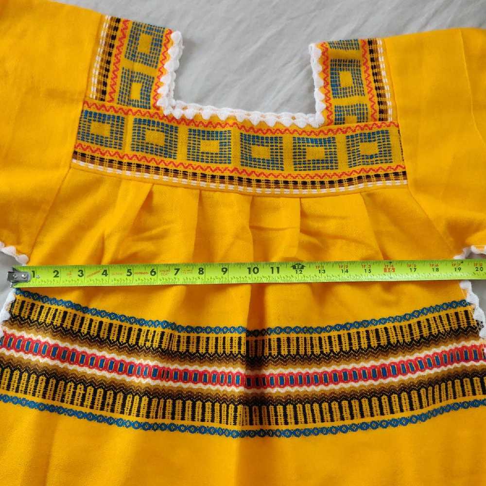 Handmade Embroidered Mexican Dress - image 7