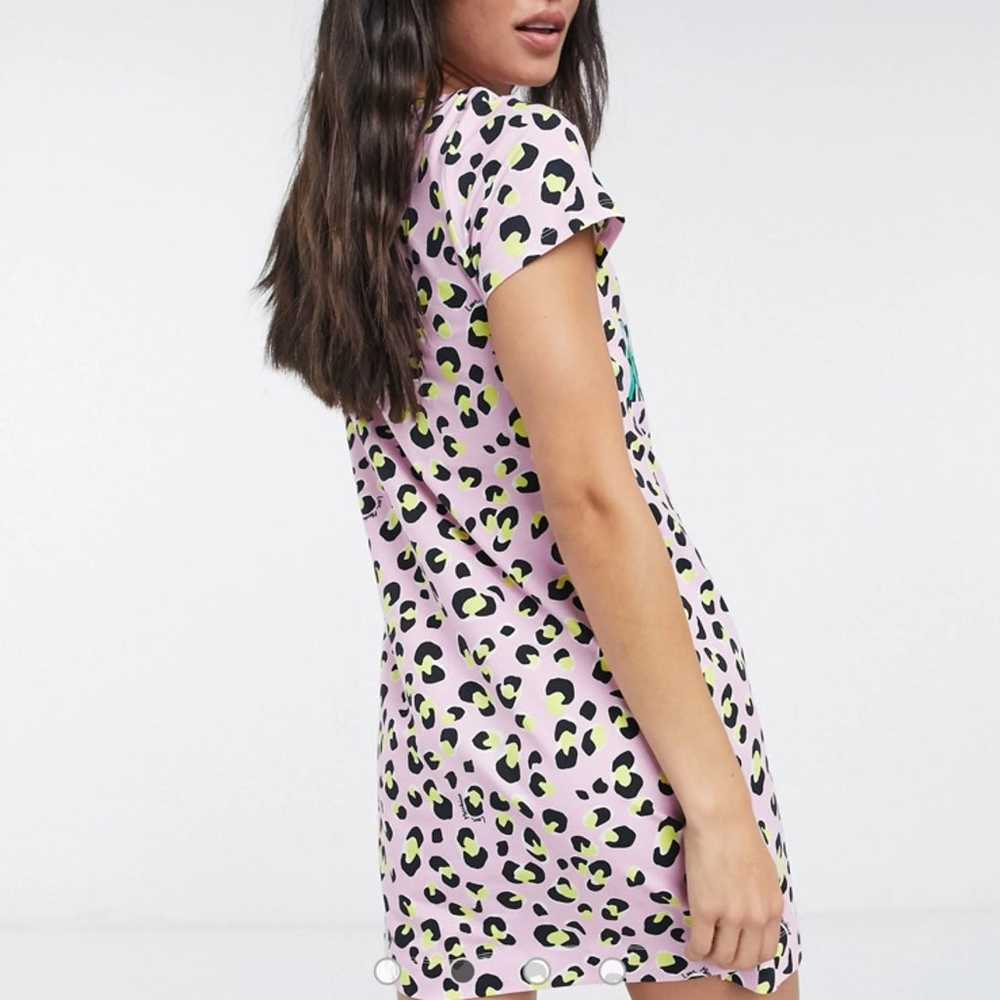 Love moschino women’s pink cheetah print dress - image 2