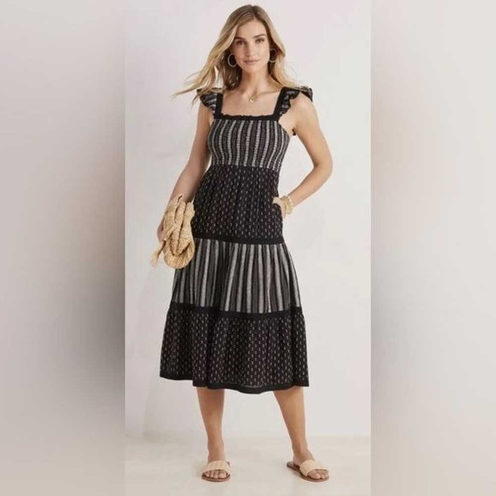 NWOT printed Vineyard Vines Cotton Dress XS Textu… - image 2