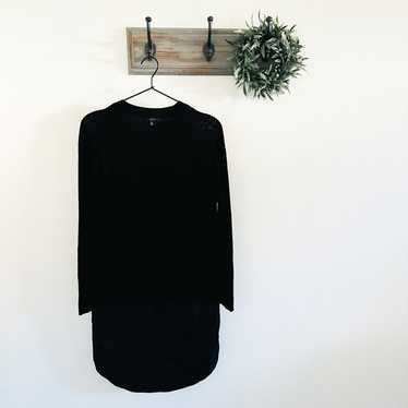 COS Black Wool Combo Shirt Dress XS