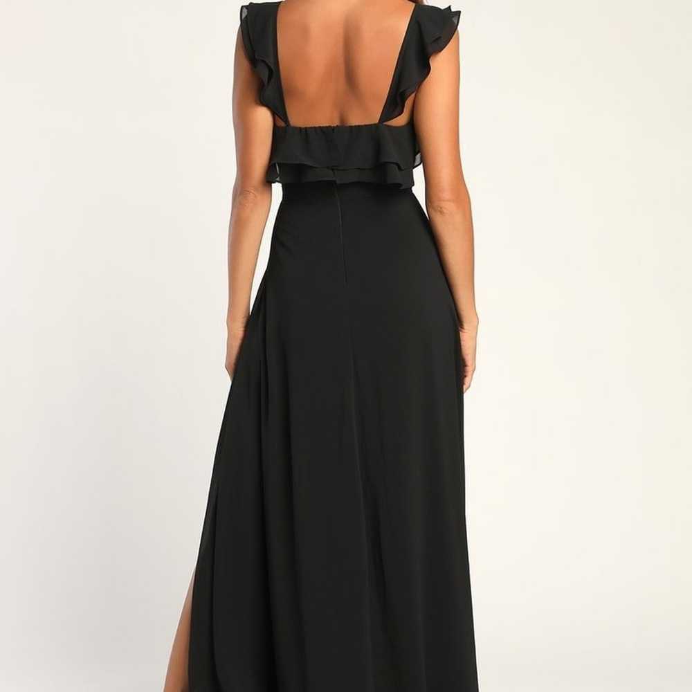 Adoring Glances Black Ruffled Maxi Dress - image 4