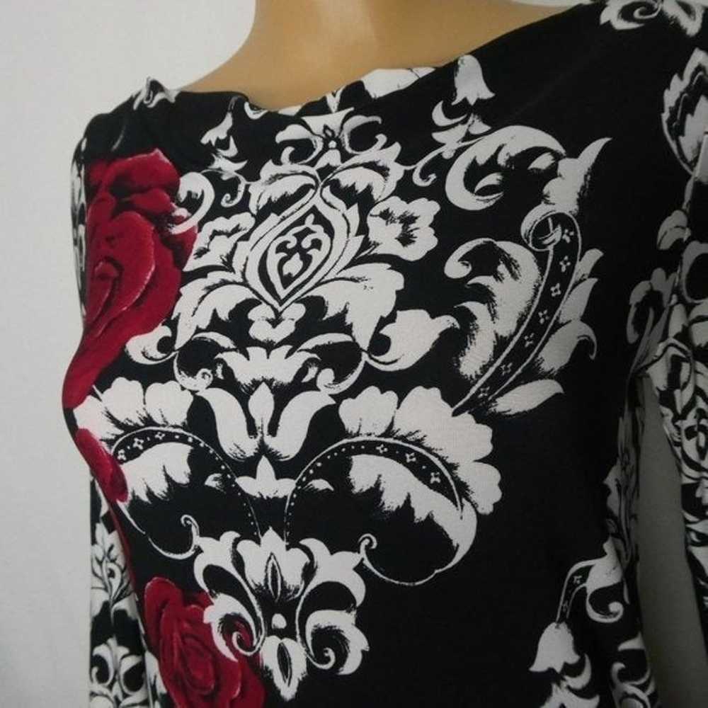 WHBM Damask Floral Long Sleeve Dress XS - image 5