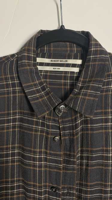 Robert Geller Made in Japan Plaid Button Shirt