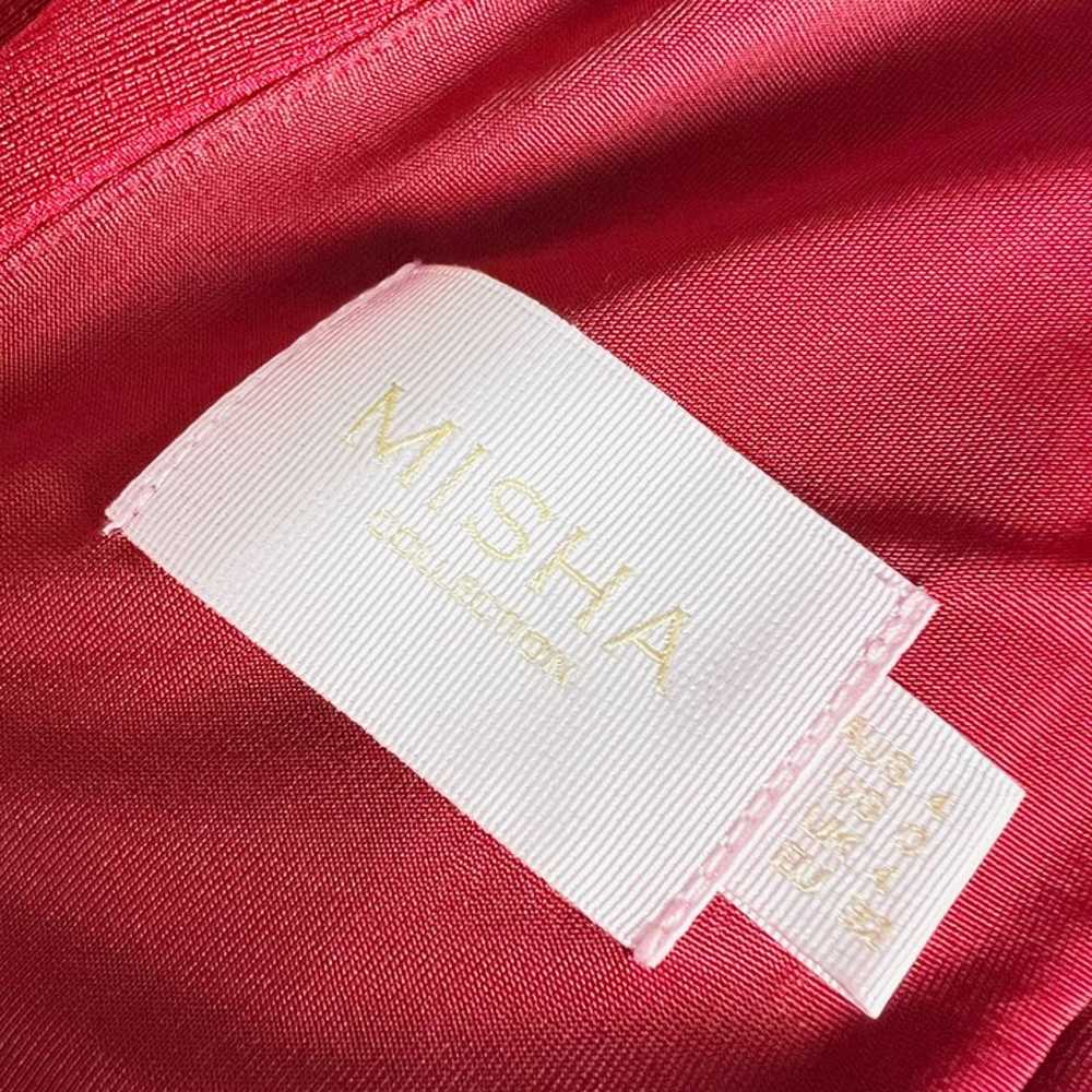 Misha Collection Stretch Knit Ruched Pleated Deep… - image 2