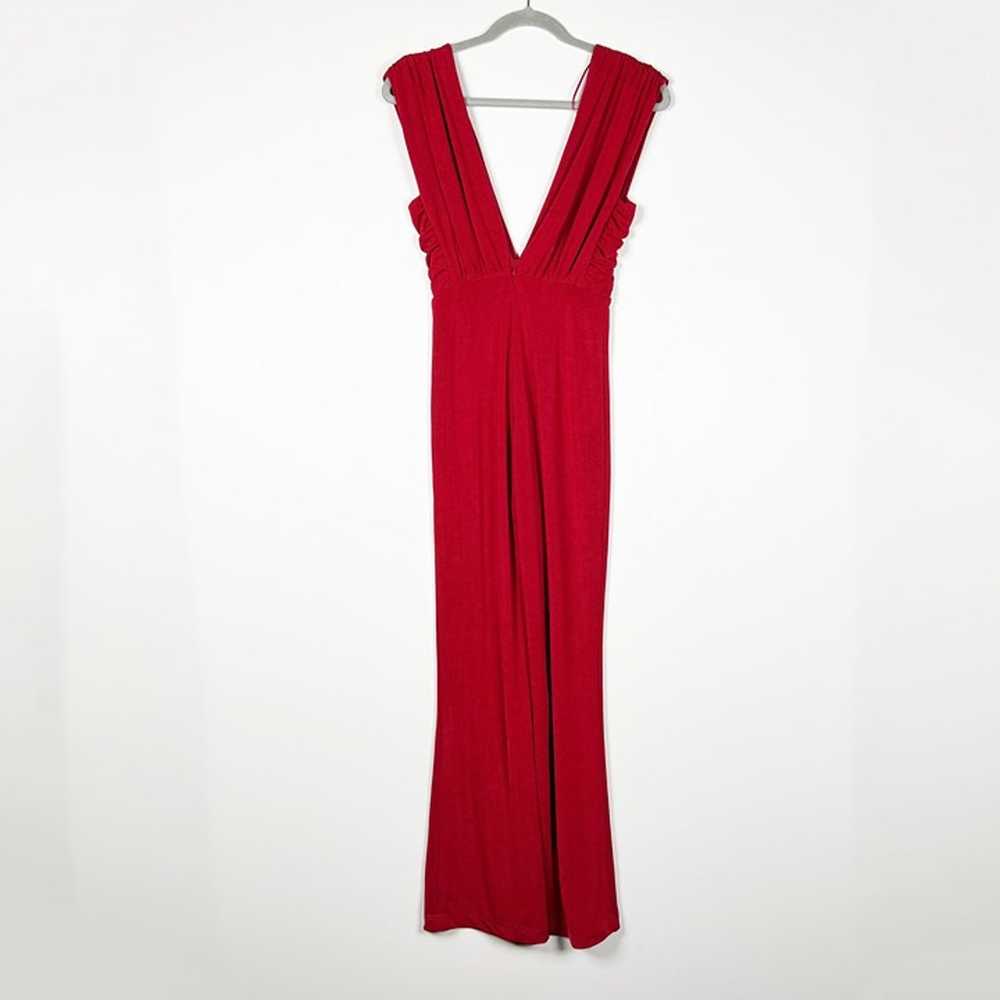 Misha Collection Stretch Knit Ruched Pleated Deep… - image 3
