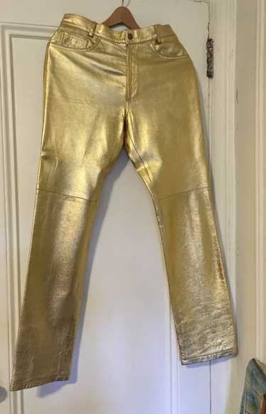 Dolce & Gabbana Rare Early Collection Gold Leather