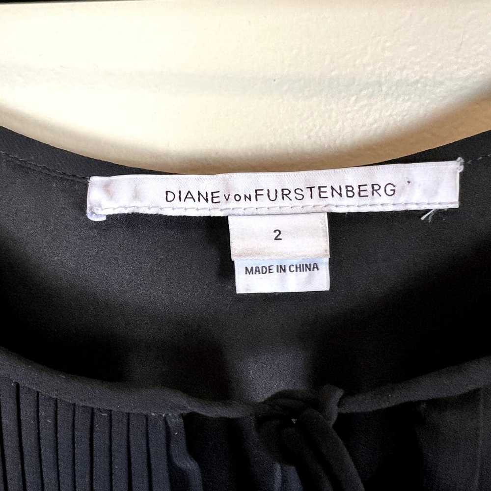 Diane Von Furstenberg Keoni Plisse Pleated Black … - image 4