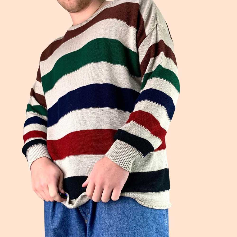 Vintage Vintage 90s striped knit sweater - image 2