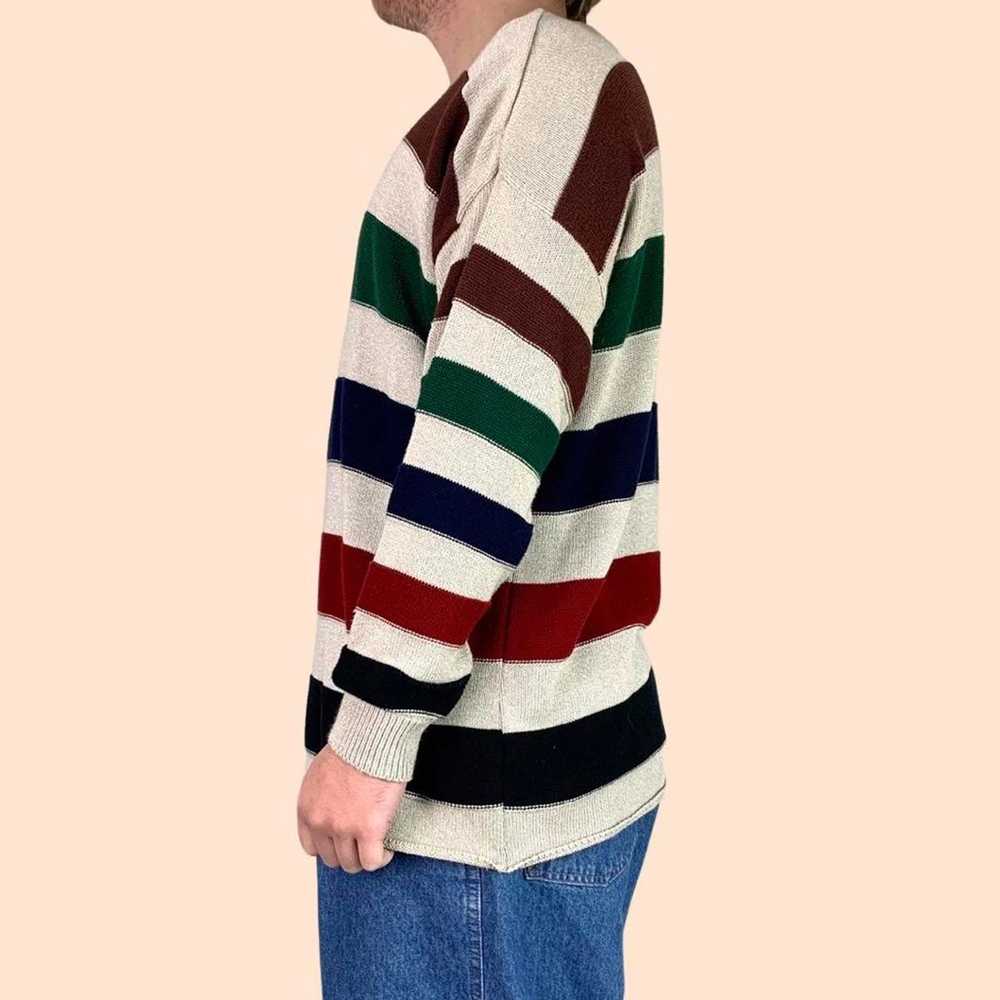 Vintage Vintage 90s striped knit sweater - image 3