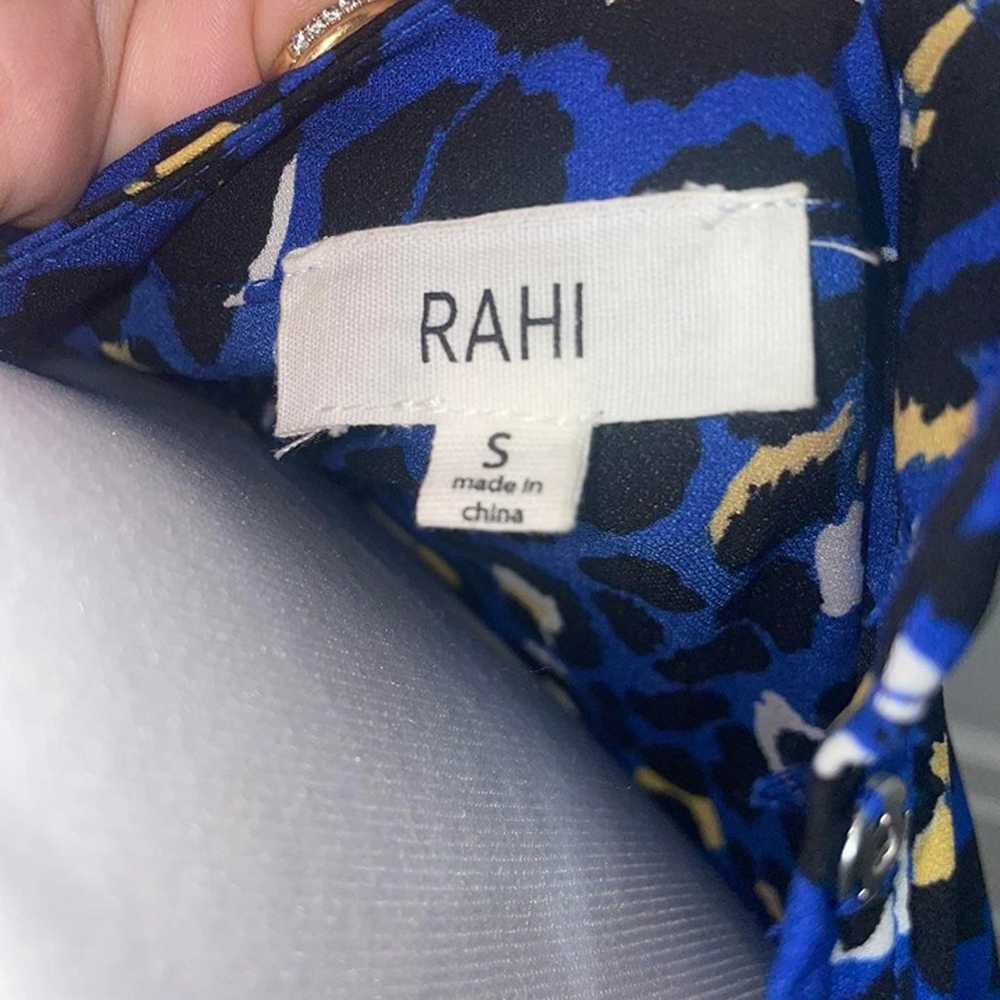 Rahi Sophie Blue Leopard Print Ruffled Long sleev… - image 5
