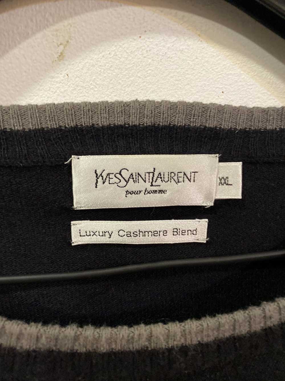 Vintage × Yves Saint Laurent Black YSL Sweater Ca… - image 4