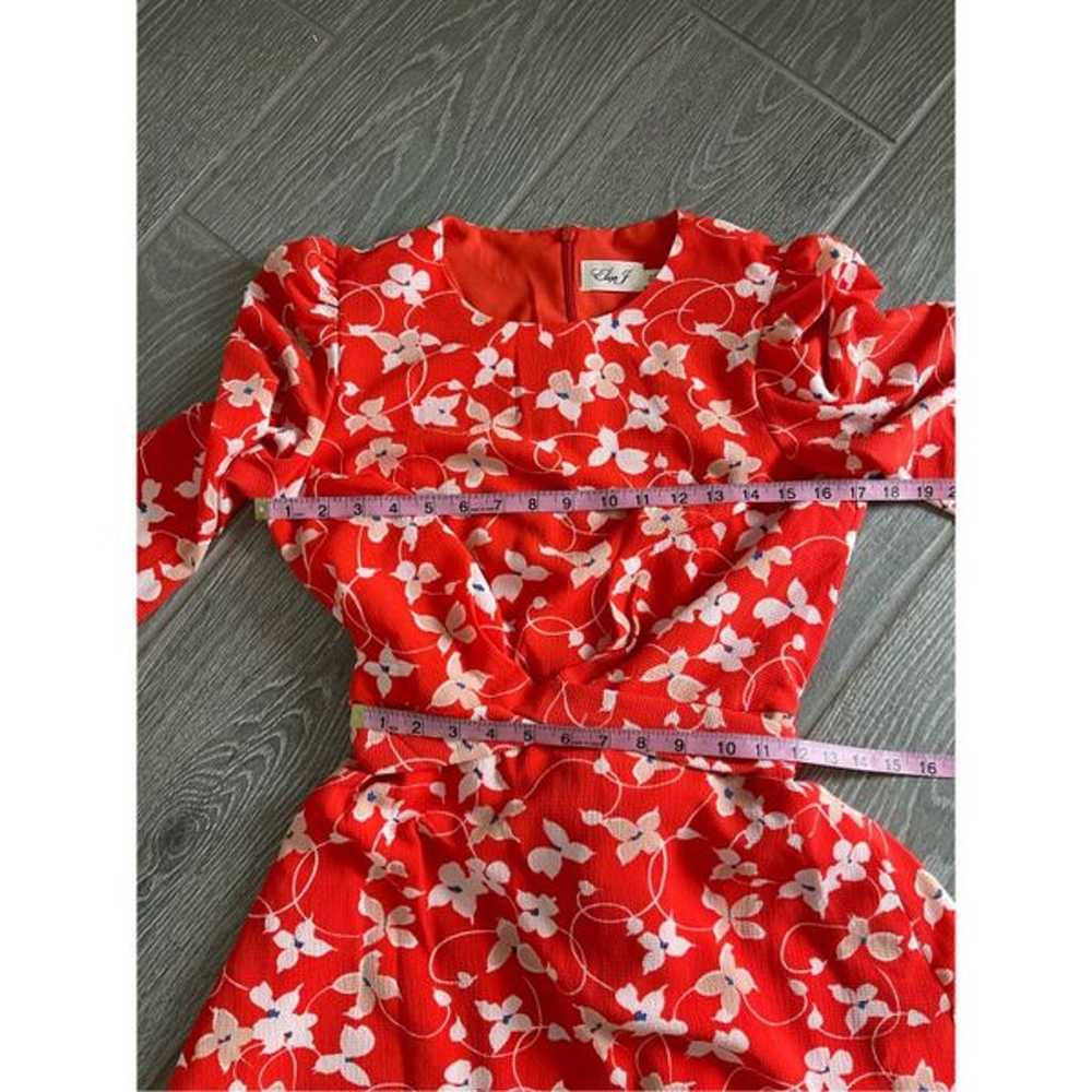 ELIZA J Floral Long Sleeve Fit & Flare Dress Size… - image 8