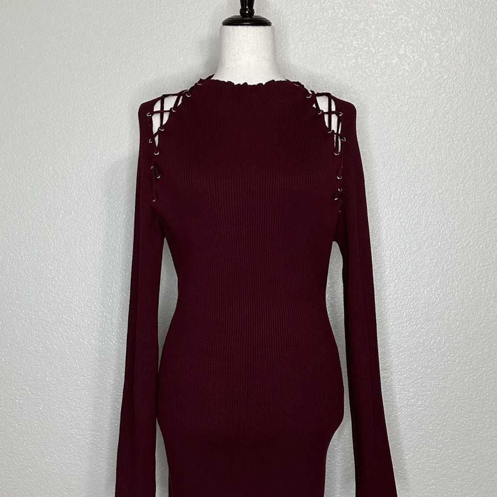 Other Fashion Nova Burgundy Arie Sweater Mini Dre… - image 3