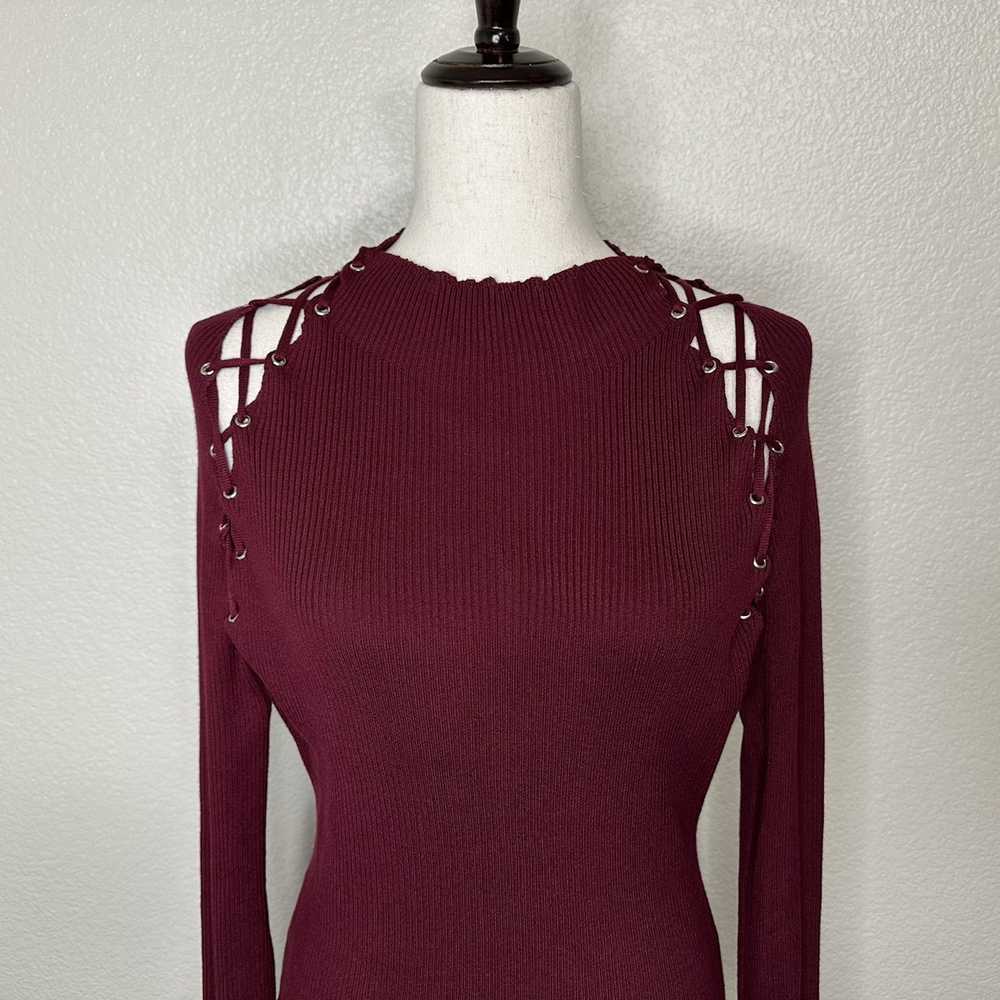 Other Fashion Nova Burgundy Arie Sweater Mini Dre… - image 4