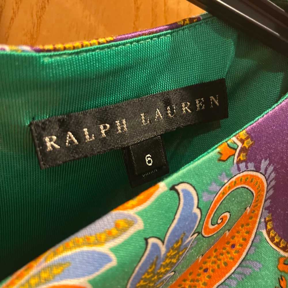 Ralph Lauren Black Label 100% Silk Paisley Print … - image 5
