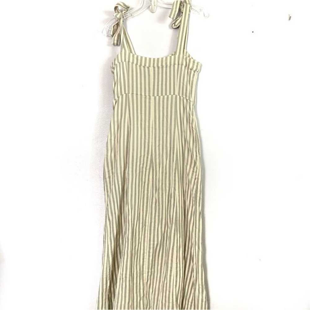 Faherty Dream Cotton Gauze Striped Tie Midi Dress… - image 3