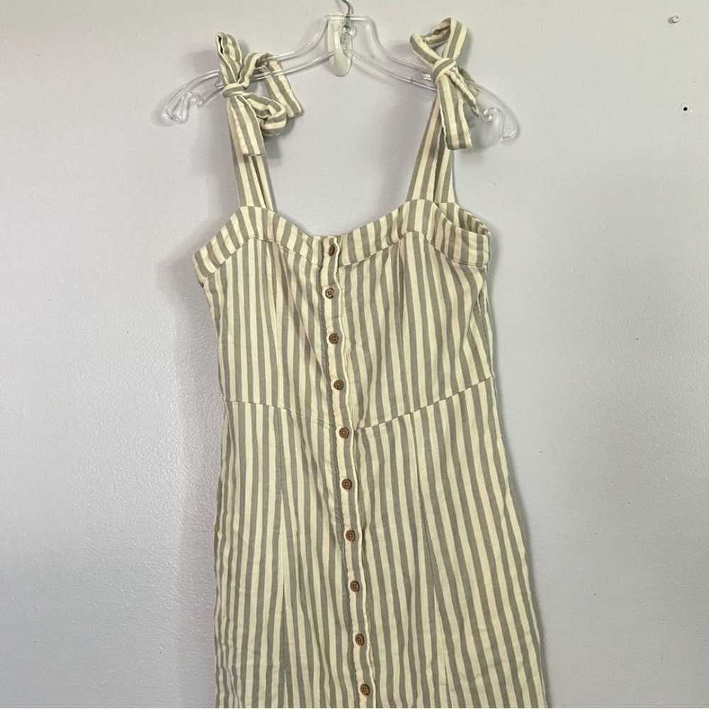 Faherty Dream Cotton Gauze Striped Tie Midi Dress… - image 4