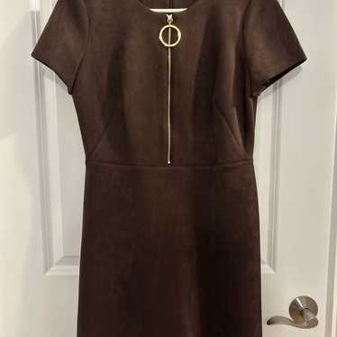 Chocolate Suede Dress - Size 8 - image 1