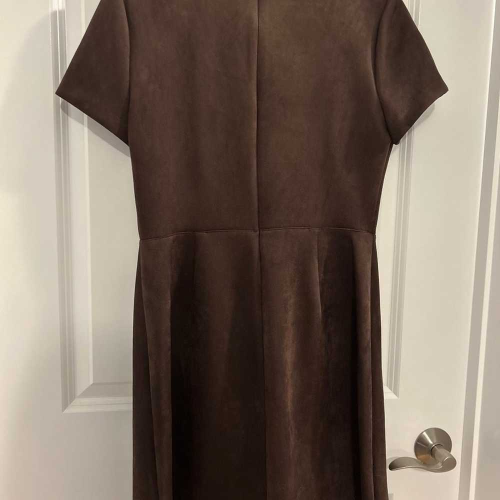 Chocolate Suede Dress - Size 8 - image 2