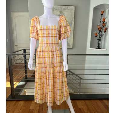ASTR the Label Ilana Midi Dress in Orange Yellow … - image 1